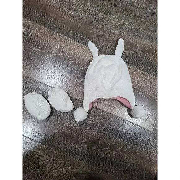 Baby gap bunny hat‎ and mittens size 0-6 months #3 - Picture 2 of 3